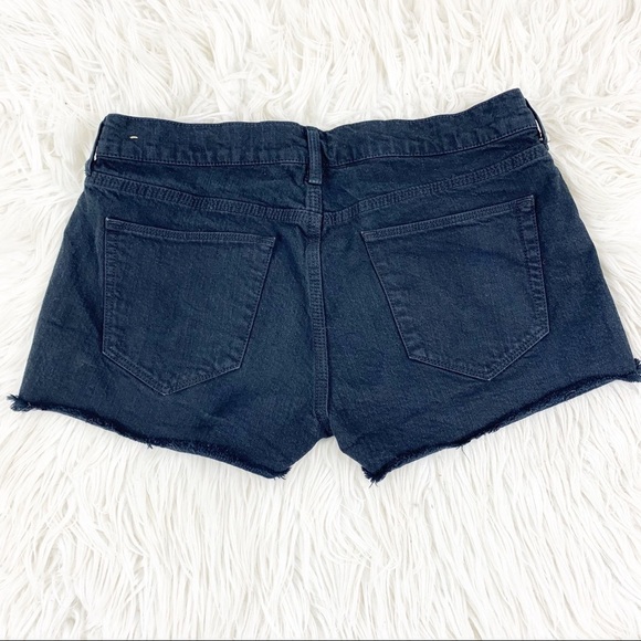 MADEWELL Denim Shorts Raw Hem Black 4 Pocket 27 - Picture 2 of 8